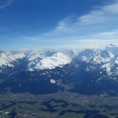 Flugwegposition um 14:39:33: Aufgenommen in der Nähe von Gemeinde Jochberg, 6373 Jochberg, Österreich in 3061 Meter